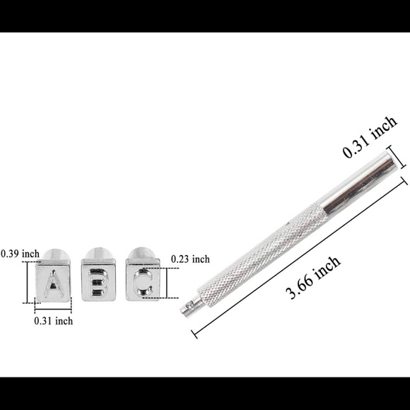 ‼️SOLD ON Ⓜ️‼️ Metal Stamps Punch Set - Picture 3 of 6
